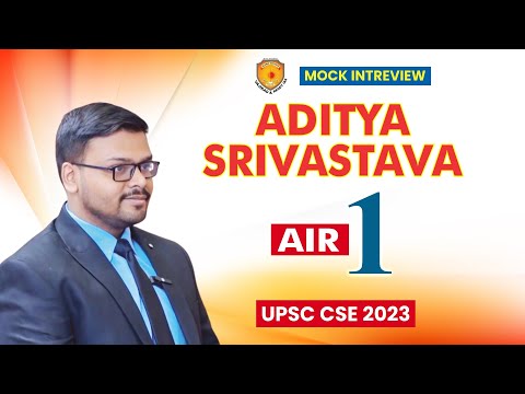 Aditya Srivastava AIR 1 IAS Topper | UPSC Result 2023 | Mock Interview | Vajirao &amp; Reddy Institute