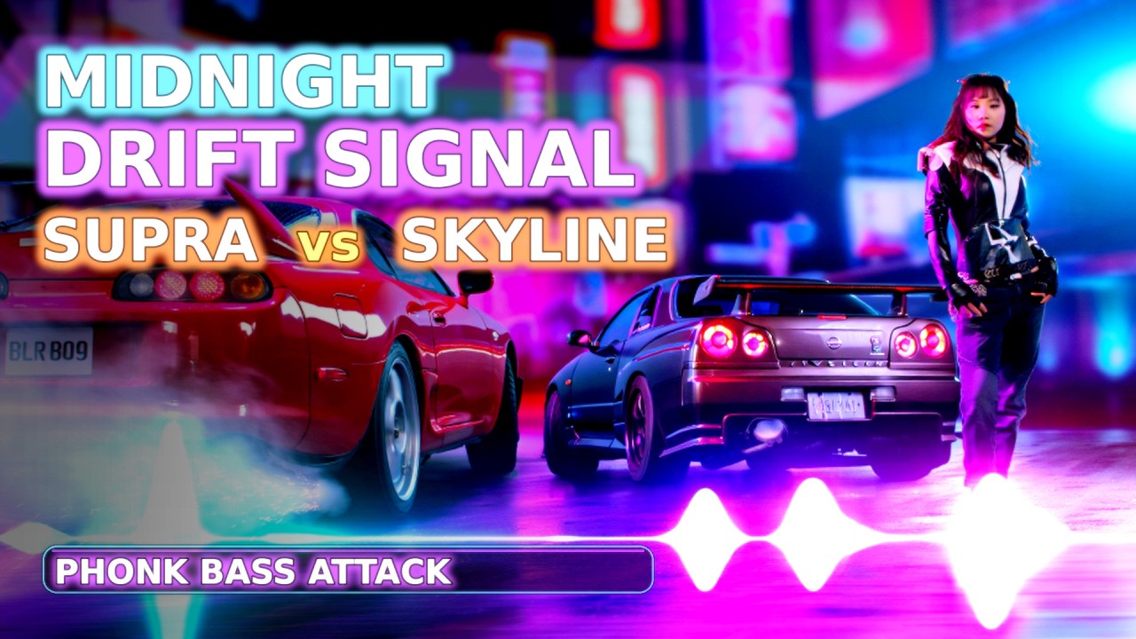 MIDNIGHT DRIFT SIGNAL ⚡ SUPRA vs SKYLINE | PHONK BASS ATTACK