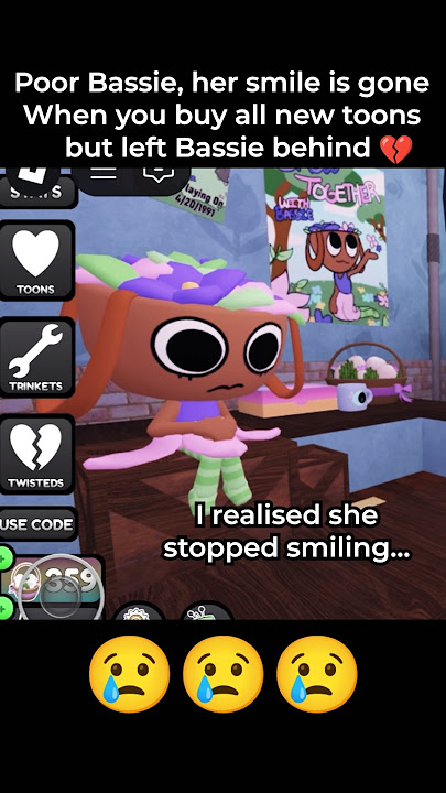 Bassie no longer smiling in Easter Update Dandy's World 😢 #dandysworld #roblox #update #bassie