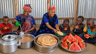 From Sunrise to Breakfast | Simple & Healthy African Village Cooking 🍉☕🥞