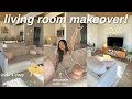 LIVING ROOM MAKEOVER! ✨ decorating, cleaning, etc! aesthetic &amp; cozy