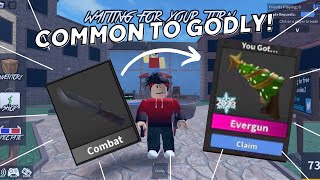 HOW TO GET YOUR FIRST GODLY! (common to godly mm2 trading montage)