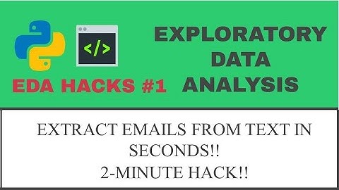 How To Extract E-mail ID From Text Using Python In seconds!! | EDA Hack#1 | Python Programming