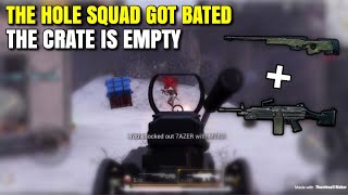 Squad Got Tricked By Empty Crate  - PUBG Mobile - M249 +AWM