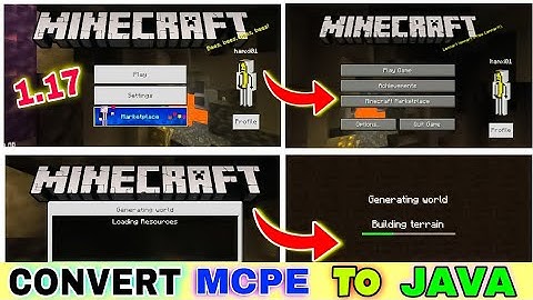 How To Convert Minecraft Pocket Edition to Java Edition 1.17 | Turn MCPE into JAVA - Android