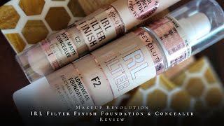 Makeup Revolution IRL Filter Finish Foundation & Concealer Review
