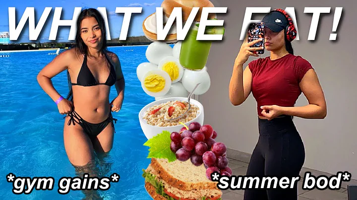 WHAT WE EAT IN A DAY *Gym Gains*