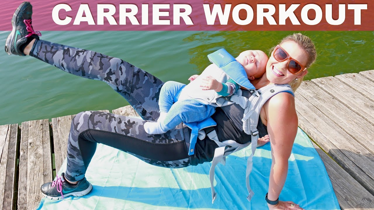 BABY WEARING WORKOUT👶🏼 Baby Carrier Fitness Exercises YouTube
