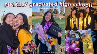 I GRADUATED HIGH SCHOOL (vlog) 🤍grwm   vlog graduation day: bittersweet end of high school era