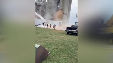 VIDEO: Grain elevator collapses in Martinton, other silos being checked for safety
