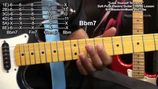 Video thumbnail of "LOSE YOURSELF TO DANCE Daft Punk Guitar Lesson Nile Rodgers @EricBlackmonGuitar"