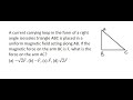 12 | A current carrying loop in the form of a right angle isosceles triangle ABC is placed in a