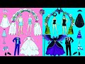 Boneka Kertas Berdandan - Pernikahan Elsa dan Peri Kegelapan - Barbie Story & Crafts