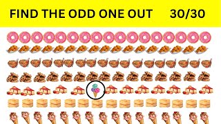 Find the Odd One Out | Food Quiz | Easy | 30/30 | 🍔 🌭 🌯