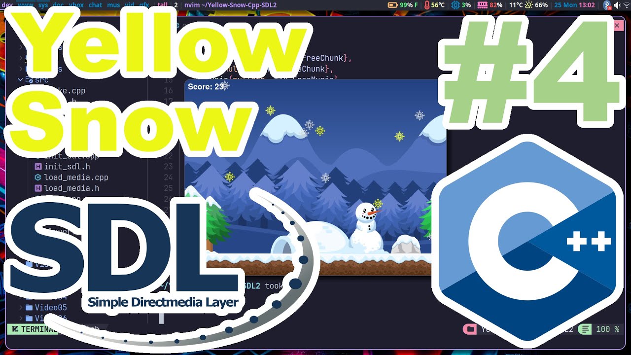 Player - Don't Eat the Yellow Snow! - Part 4 - C++ and SDL2. - YouTube