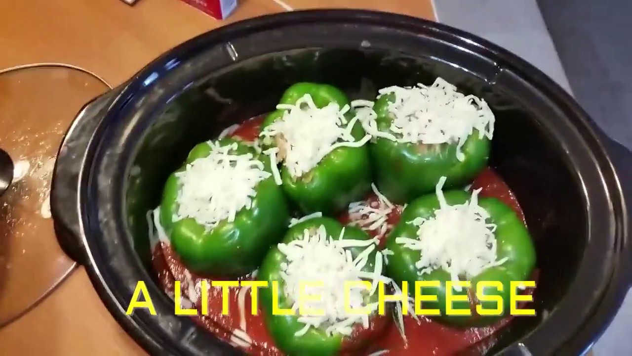 STUFFED PEPPERS.... CROCK POT EASY....LOW SODIUM.....LOW FAT..... YouTube