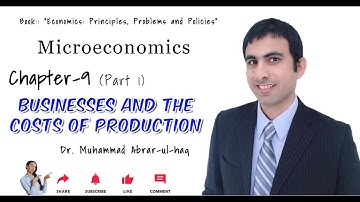 Microeconomics I Chapter 9 (Part 1) I Businesses and the Costs of Production