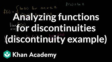 Analyzing functions for discontinuities (discontinuity example) | AP Calculus AB | Khan Academy