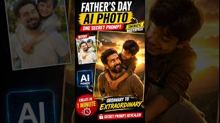 Father's Day AI Poster Kaise Banaye | Viral AI Photo Editing #shorts #kartiktechvision