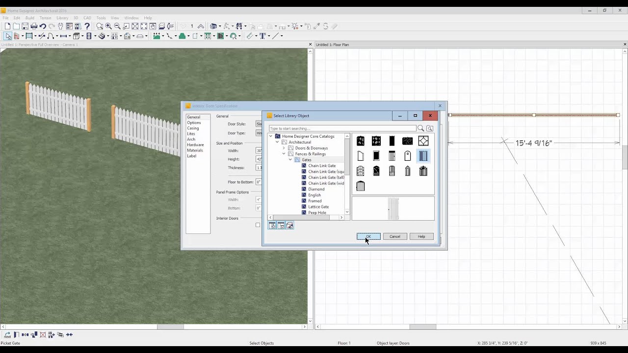 CREATE A GATE IN A FENCE IN ARCHITECTURAL 2016 YouTube