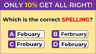 CAN YOU SCORE 20/20? 96% CANNOT. Commonly Misspelled English Words. Spelling Quiz #47