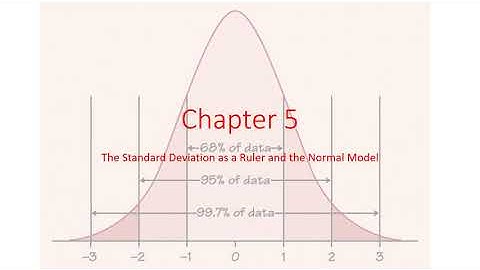 Statistics Chapter 5   The Standard Deviation as a Ruler and the Normal Model