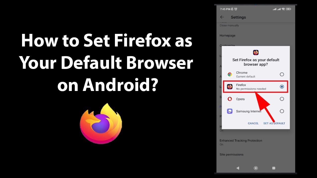 How to Set Firefox as Your Default Browser on Android?