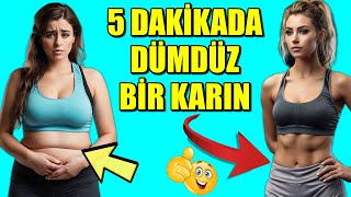 Düz Bi̇r Karin İçi̇n 5 Daki̇kada Yapabi̇leceği̇ni̇z Egzersi̇zler