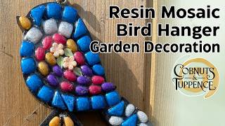 Resin Mosaic Bird Hanger Garden Decoration