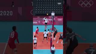 🏐 Insane Olympic Volleyball Serve 😱 | Unbelievable Ace #Shorts #volleyball #haikyuuxyn