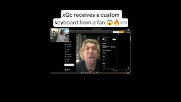 xQc receives a custom keyboard from a fan 😱🔥⌨️ #funny #funnystreammoments #fazerug