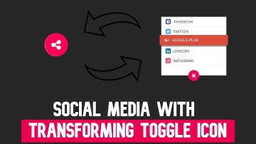 Social Media With Transforming Toggle Icon | Using HTML, CSS & JAVA-SCRIPT || WEB BURNER