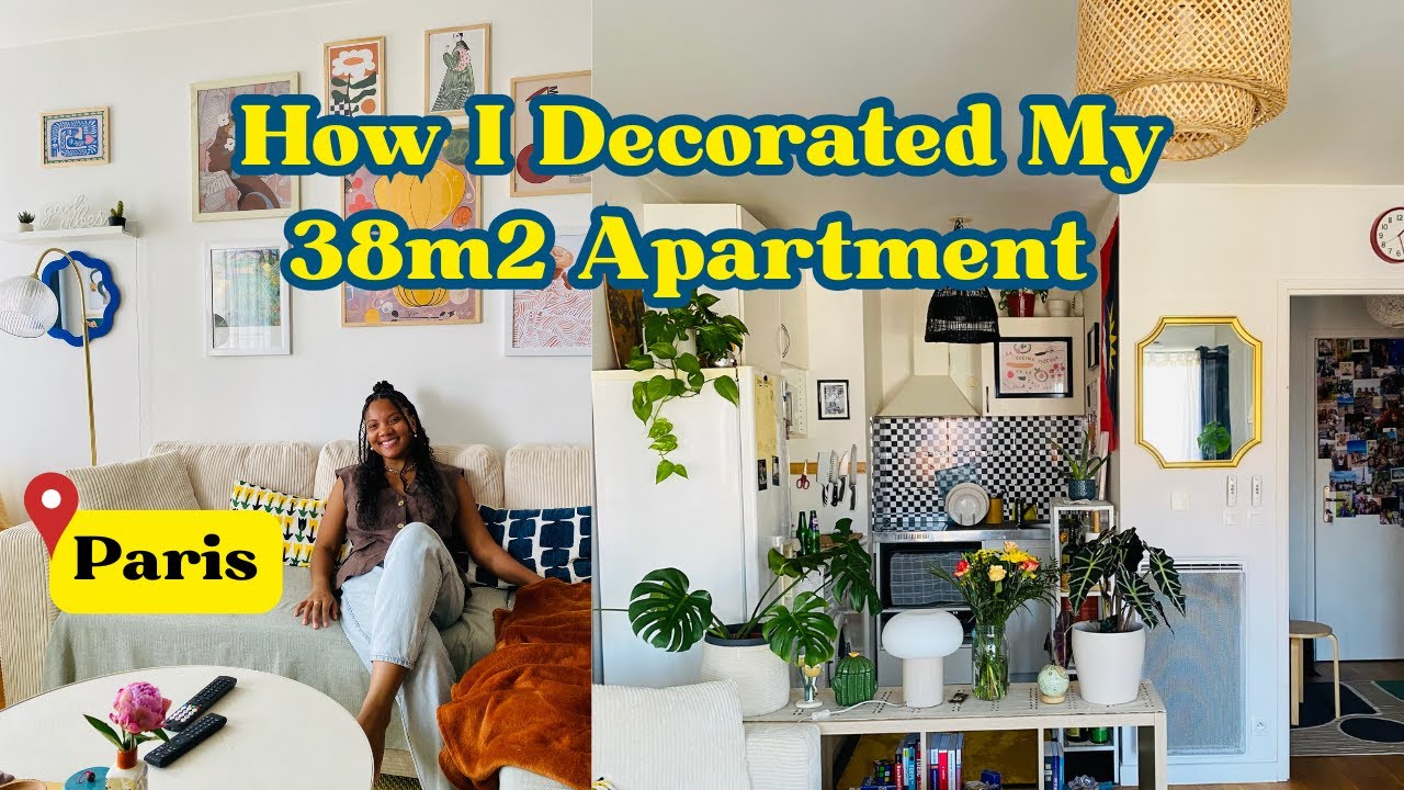 Apartment Tour 38m2 With Balcony Next To Paris - Cozy, Colourful Decor || West Indian in Paris