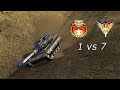 [C&C Generals] - 1vs7 - China vs USA - No Base Defence no Superweapons