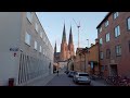 Exploring Backstreets in Uppsala, Sweden (4K, 60fps)