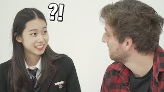 Korean TEENS Meet Foreigner(Canadian) For the First time!