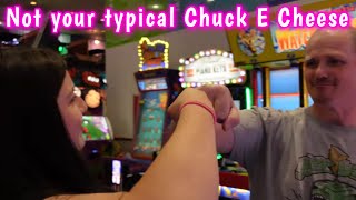 PLAYING AT THIS HUGE CHUCK E CHEESE!!!