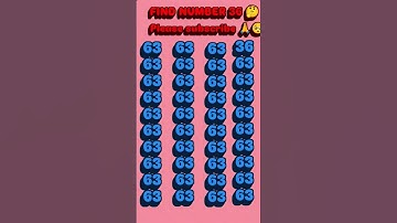 FIND NUMBER PUZZLE IQ TEST FIND  36 IN 5 SECONDS #ytshorts #shortsfeed #creatchannel #shortsviral
