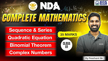 NDA 2025 | Complete Maths Class | Maths by Prashant Sir | KGS Defence