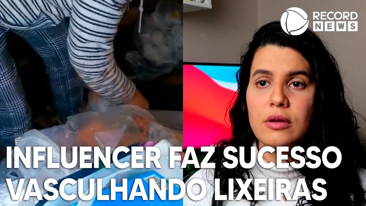 Influenciadora brasileira faz sucesso vasculhando lixeiras