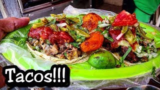 AMAZING Mexican Street Tacos!! - DEEP In The Streets Of Mexico - Local Street Food