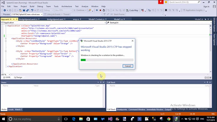 Bind DataGrid using Entity framework edmx model in WPF part-2