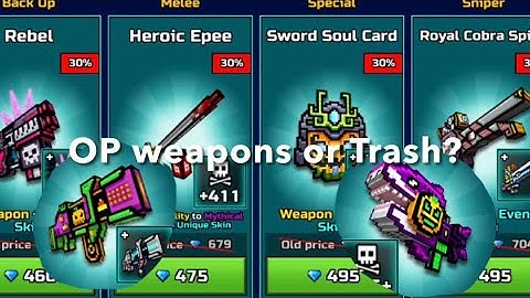 Pixel Gun 3d New Trader Van! OP weapons or Trash?