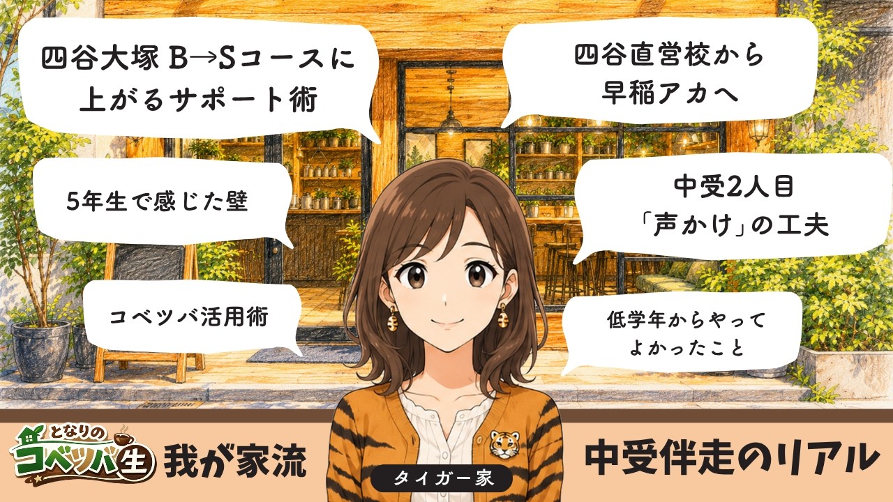 四谷大塚×コベツバ】算数も負けたくない！国社大好き娘と親子で頑張る