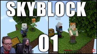 Minecraft Nintendo Switch Bedrock Edition  SKYBLOCK SPLITSCREEN | BASEMENT | Part 1  Ep 1