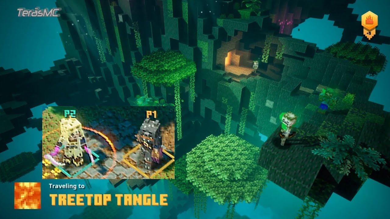 Minecraft Dungeons Treetop Tangle Mission Co-Op Walkthrough - YouTube