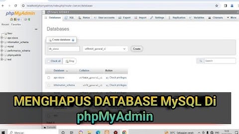 Cara Menghapus Database MySQL Di phpMyAdmin