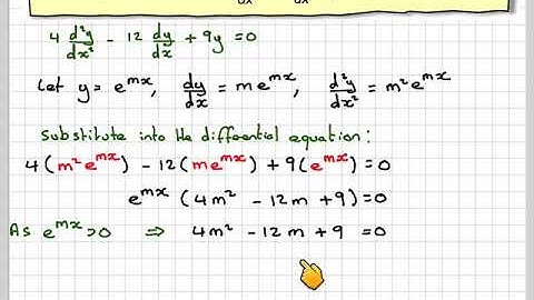 The general solution of a 2nd order de with auxiliary equation with repeated roots