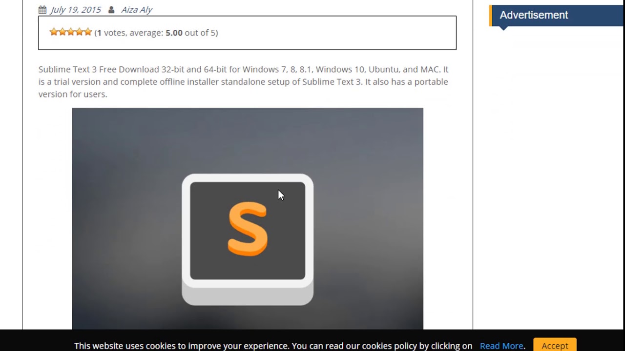 sublime text 3 for windows 10