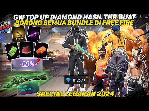 GW TOP UP DIAMOND 10JT HASIL THR BUAT BORONG SEMUA ITEM FREE FIRE.. (DIKASIH HOKI SAMA GARENA)